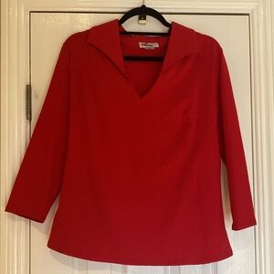 Vixen by Micheline Pitt Red Blouse